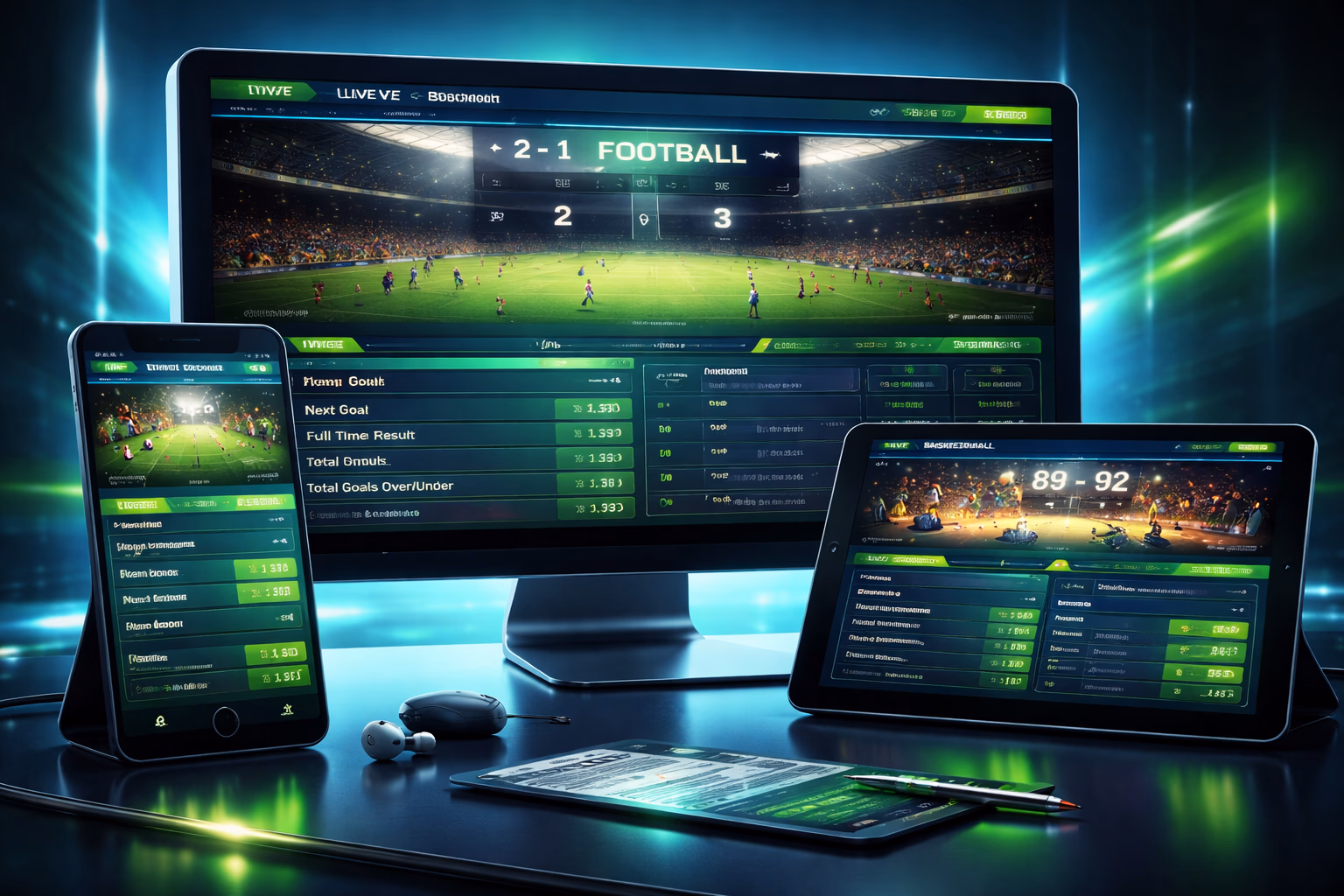 Bangladeshi bettor engaging with live cricket and football markets on dual screens through the XX333 platform in an energetic home environment