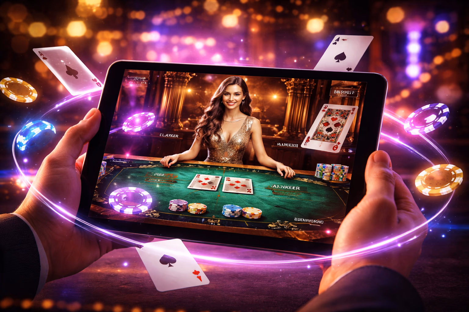 Focused Bangladeshi gamer navigating the XX333 platform on a sleek laptop in a modern neon-lit room showcasing the premium virtual casino experience